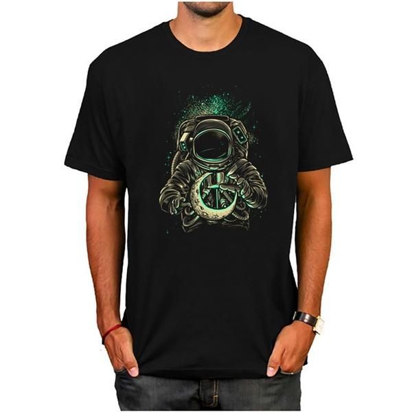 

moon keeper t-shirt funny t shirt cotton short sleeve tshirt camisetas hombre men's t-shirts, White;black