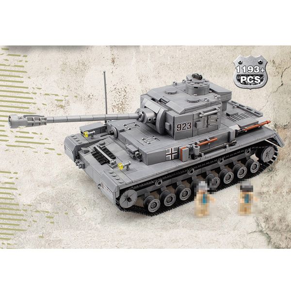 82010 Kit di giocattoli militari da costruzione Panzer IV F2 Modello di carro armato PZKPFW Panzerkampfwagen 923 Forze corazzate Regalo per ragazzo