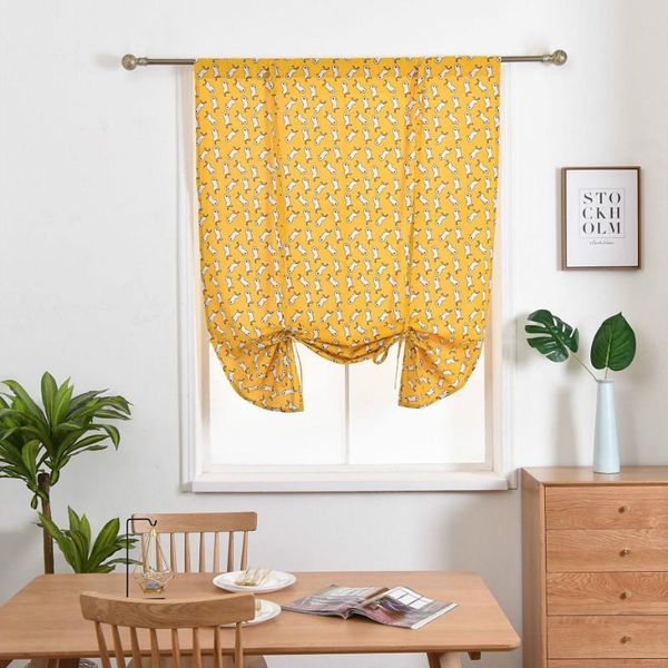 

curtain & drapes cute cartoon printed cotton linen curtains for bedroom living room blackout home decorative children