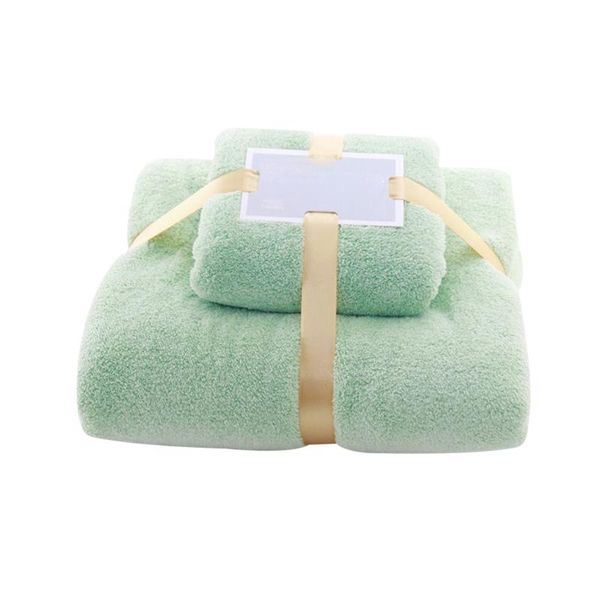 

towel 2pcs/set coral fleece bath absorbent beach for swimming exercise camping
