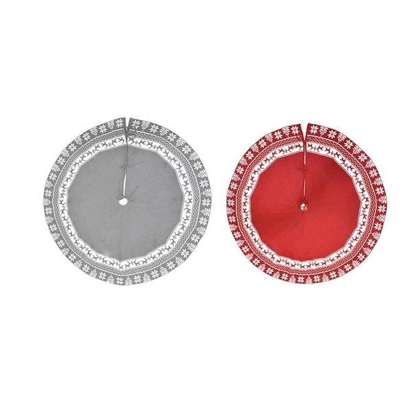 

christmas decorations knitted acrylic snowflake tree skirt bottom decoration apron