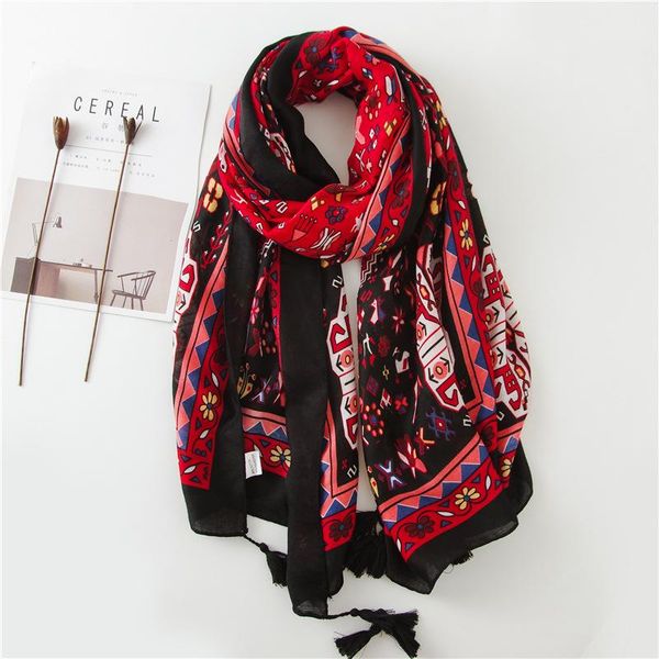 

scarves 2021 fashion summer women scarf bohemia flower beach hijab shawls and wraps female foulard echarpe designer pashmina bandan, Blue;gray