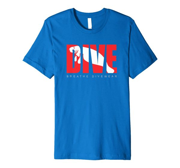 

manatee - scuba diving teeshirt - manatee diver t-shirt, White;black
