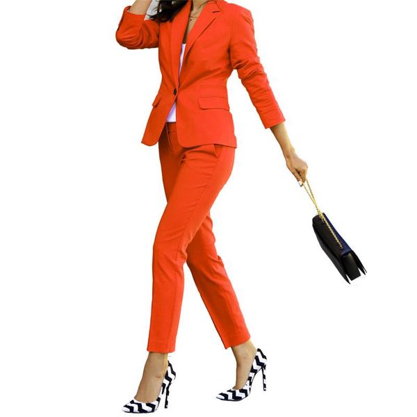 

women's suits & blazers red 2 piece set women business slim fit ladies office uniform elegant pant female trouser jacket+pants, White;black