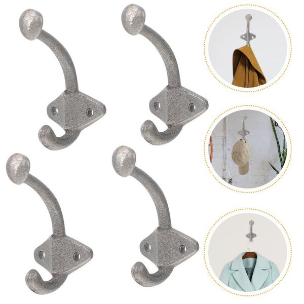 

hooks & rails 4 pcs vintage wall hook iron hanger clothes hanging storage