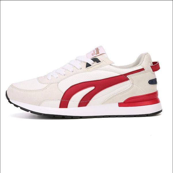 

2021 wholesale all-match breathable fashion brand-name shoes sports red black men's light running 39-45