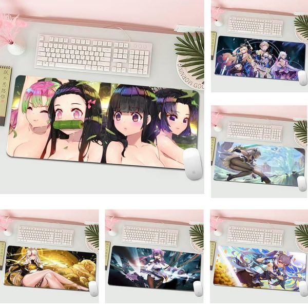 

mouse pads & wrist rests keqing genshi impact girl lapgaming mice mousepad l large gamer keyboard pc desk mat computer tablet pad