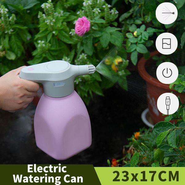 

1.5l electric watering can household handheld automatic plant bottle adjustable rechargeable garden sprayer equipments