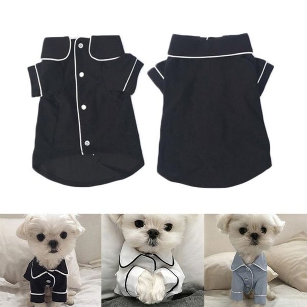 

dog apparel pet jacket cat pajamas coat button vest cotton for small summer fighting teddy clothes