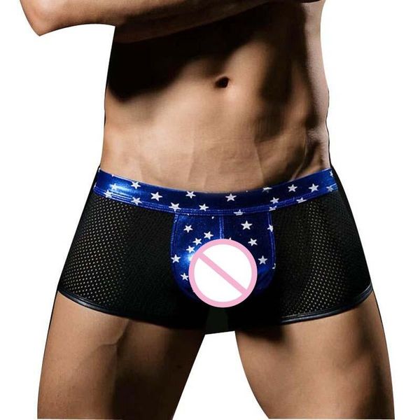 

underpants brand underwear boxer men breathable mesh men's boxers male panties cotton mens bodysuit trunks 4pcs/lot, Black;white