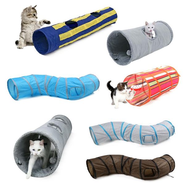 

cat toys pet funny toy foldable tunnel balls play tubes house puppy ferrets dog