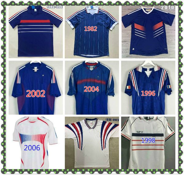 

1998 2000 retro vintage zidane henry maillot de foot soccer jerseys uniforms football jerseys shirt white away finals 2006 white, Black;yellow