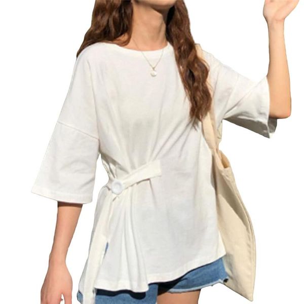 

women's t-shirt fashion women summer t-shirts ladies half sleeve female casual loose clothes spring cotton cover, White