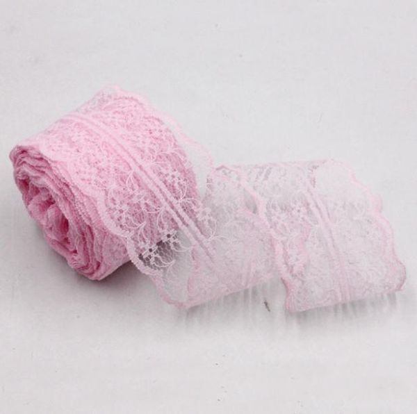 

2021 2.5inches lace trim lace ribbon by the yard lace trim garment ribbon headband diy accessories 50yard/lot, Slivery;white
