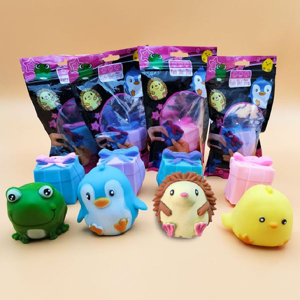 

cartoon gift box flip cute pet dinosaur egg pinch toy decompression vent