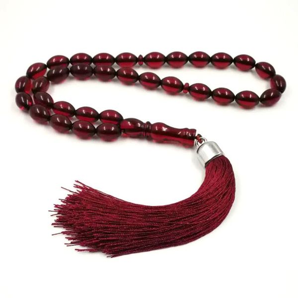 

tasbih mastkhan red cotton tassel prayer beads 9*13mm rosary misbaha bracelets beaded, strands, Black
