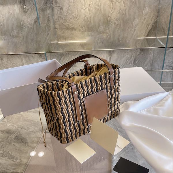 

summer l family bags 2021 akend onthego c fashion palm fiber woven basket p mini saddle bag tb telfar zhouzhoubao123 f multi pochette marc, Black