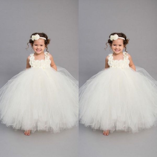 

vintage ivory flower girls' dresses handmade baby infant toddler baptism clothes with tutu ball gowns birthday party dress, White;blue