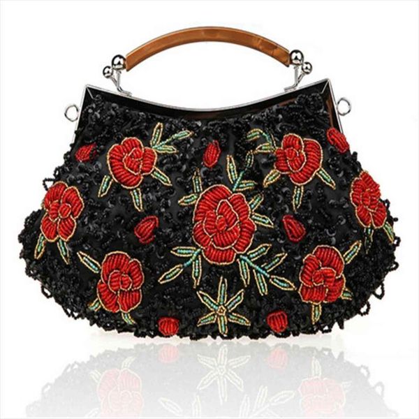 

fashion brand ethnic clutch evening bags minaudiere floral embroidered small chain shoulder messenger wy14
