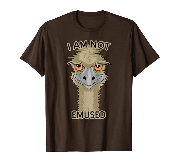 

i am not emused funny emu pun t-shirt, White;black