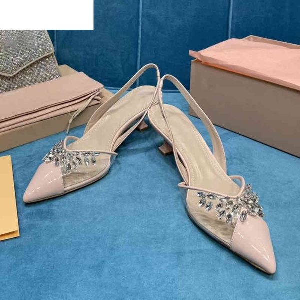 

sandals 2021 pointed toe clear pvc sandals kitten heel women bling crystal summer party dress shoes bridal wedding pumps 1ojj, Black