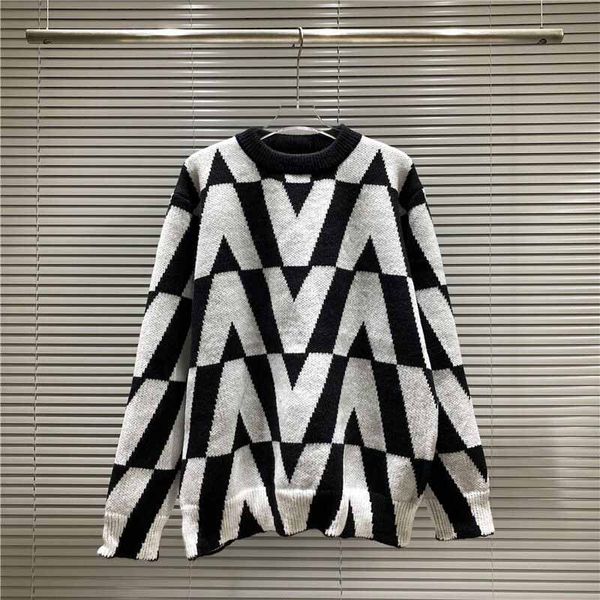 

new designer men's sweater fashion slim casual round neck long sleeve men's and women's letter printing, White;black