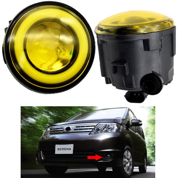 

led fog light for nissan serena 20g/20s c25 2005 2006 2007-2010 led angel eye drl daytime running lights front