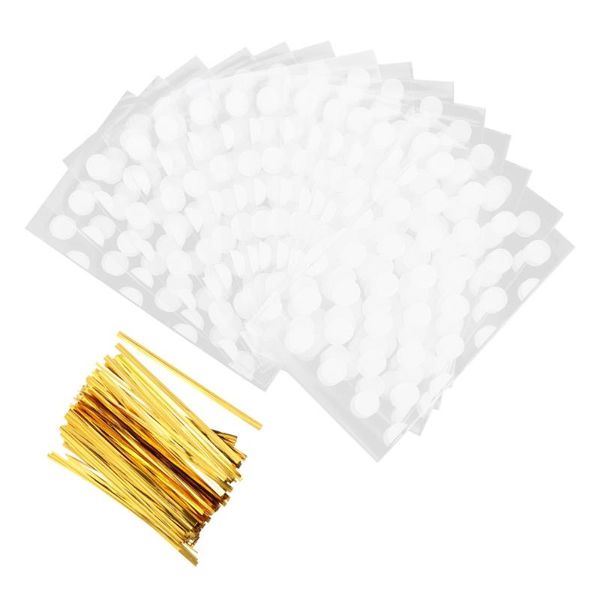 

200pcs white dot gift candies bags party biscuits packing wrap