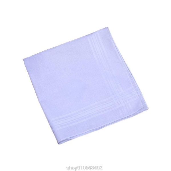 

scarves 40x40cmfancy woven handkerchiefs classic pure white cotton hankies stripes jacquard print pocket square towel o30 20 dro, Blue;gray