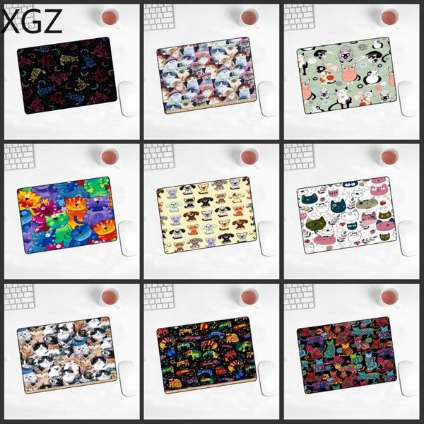 

mouse pads & wrist rests xgz big promotion 22x18cm cute cat animal pattern small size pc tablet game player pad to decorate your desk
