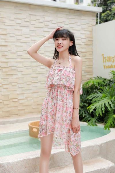 

three piece set of beach spring swimsuit women's swimsuit, White;black