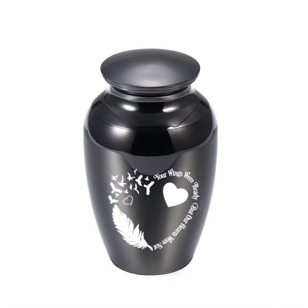 

5 colors cremation urns pendant ashes keepsake pets /human memorial mini urn funeral jar with pretty package bag, Silver