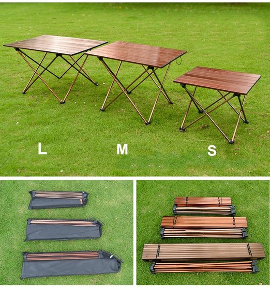 

camp furniture aluminum picnic table portable outdoor beach folding lightweight hiking tables camping bbq desk with carry bag