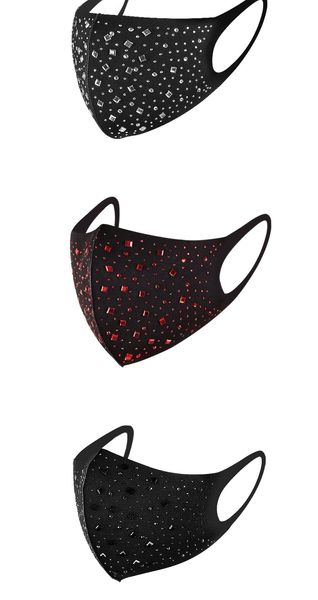 Novas joias de luxo brilhantes máscara de strass feminina moda halloween sexy cristal lantejoulas respirável reutilizável dançarina máscaras de festa