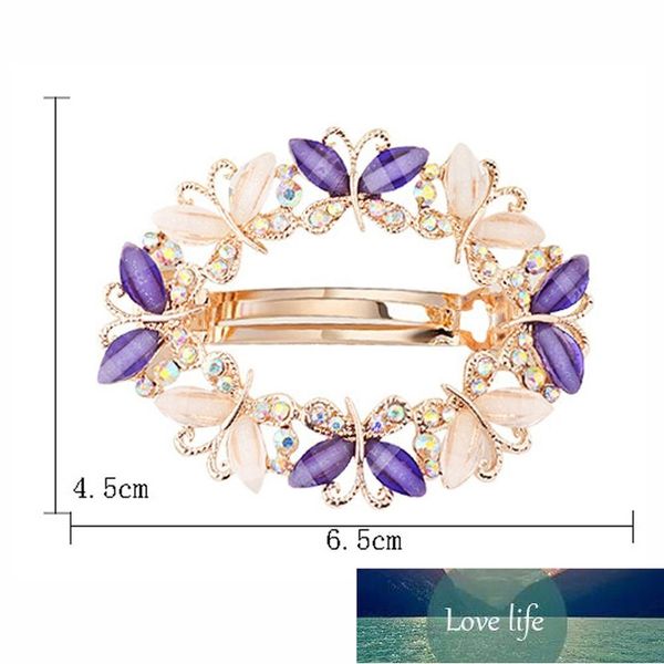 

new crystal rhinestone hair clips for women girls flower butterfly barrettes clamp hairpins brooch hair styling tools, Silver