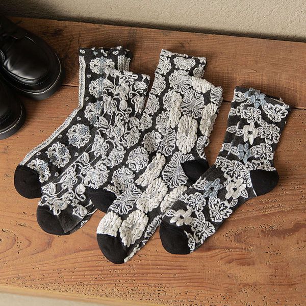 

stockings stockings autumn winter flower net red high, Black;white