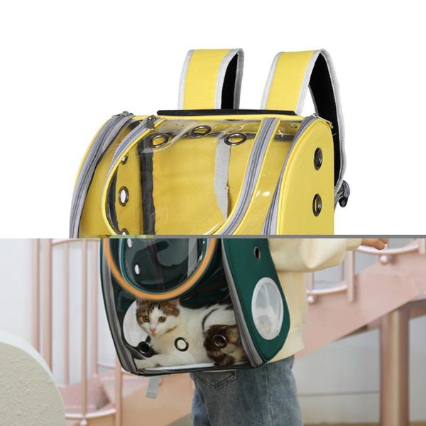 

cat carriers,crates & houses pet carrier backpack transparent dog bag with locking safety zipper portable foldable for