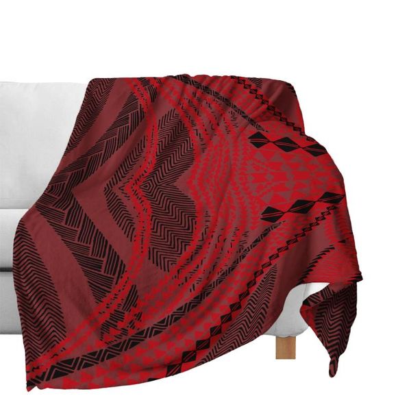 

blankets custom plus size sofa blanket polynesian tribal tatau dark red office nap throw el air conditioning fleece