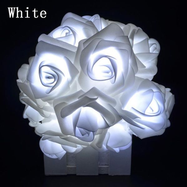 

night lights 2m 20leds battery led rose christmas holiday string valentine wedding decoration flower bulbs lamp