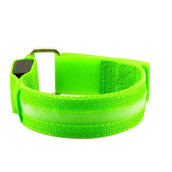 

elbow & knee pads outdoor running light sports wristbands adjustable usb led glowing bracelets for runners joggers cycling, Black;gray