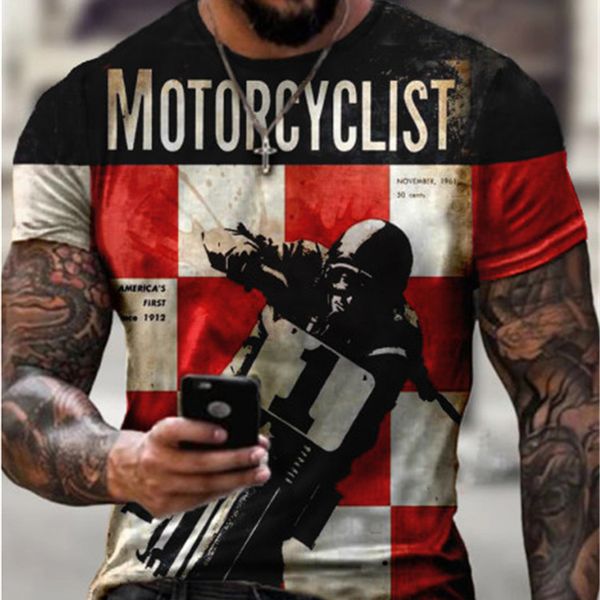 

Plaid 3D printed T-shirt visual impact party shirt punk gothic round neck high-quality American muscle style short sleeves, White;black