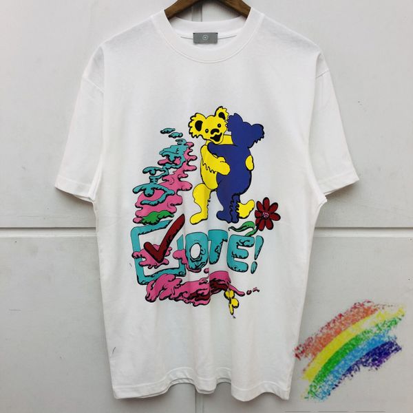 

men's t-shirts printing digital cartoon bear pattern male t-shirt of casual fashion t, White;black