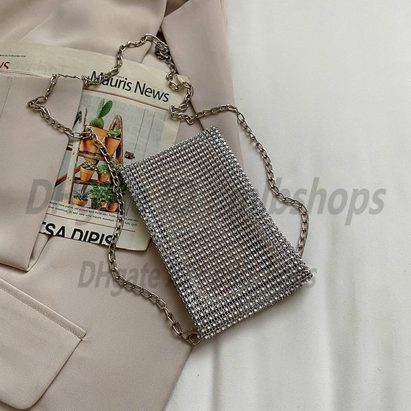 

shoulder bags luxurys designers fashion womens crossbody handbags wallets ladies clutch diamond chain phone bag purse 2021 totes cross body