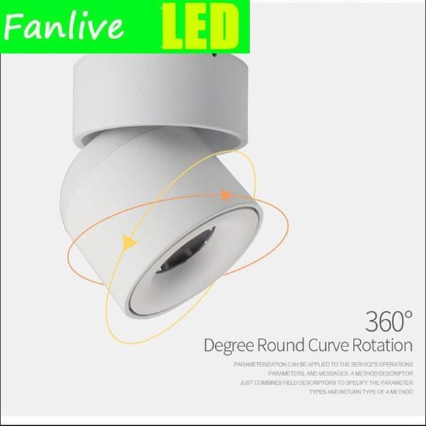

downlights 4pcs led down light 10w 15w cob adjustable recessed rotatable ceiling lamps surface mounted indoor lighting