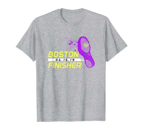 

boston runner 26 mile finisher marathon shirt 2019, White;black