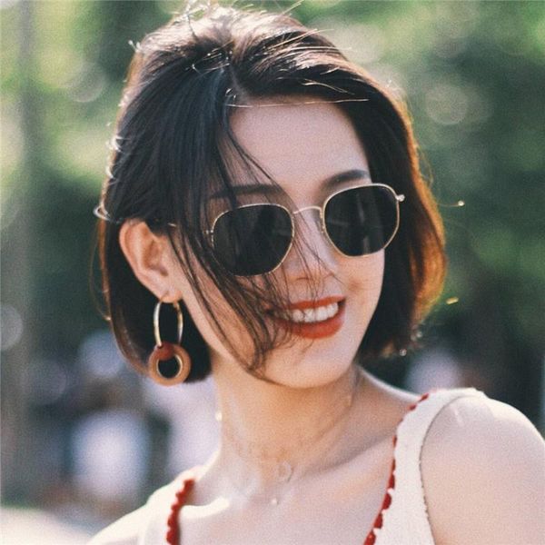 

sunglasses 2021 metal classic vintage women design glasses female driving eyewear de sol masculino, White;black