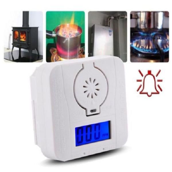 

2021 digital co carbon monoxide&smoke detector alarm poisoning gas warning sensor