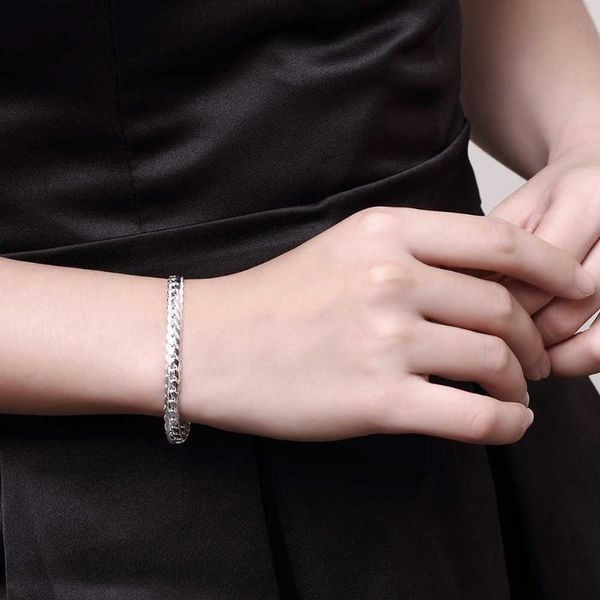 

fashion jewelry 5mm flat sideways for man women gift jllink chain link, Black