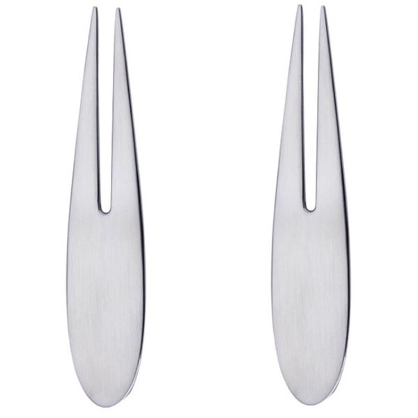 

forks fruit fork stainless steel tasting appetizer for cake dessert salad mooncake, silver