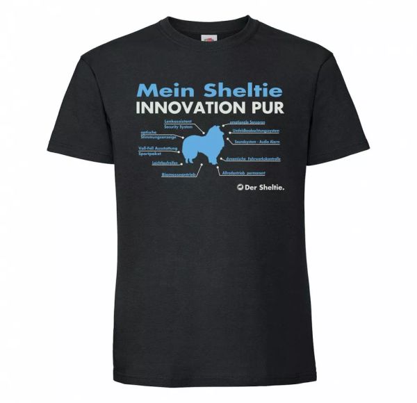 

sheltie t-shirt innovation dog motif sheepdog miniature collie shepherd, White;black